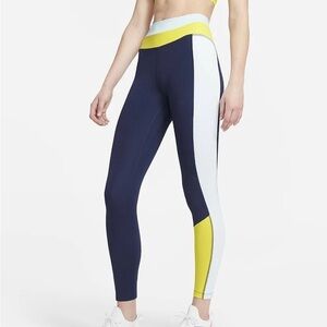 Nike DRI-FIT Women’s Mid-Rise Tight Fit Training Leggings Color Block R13A